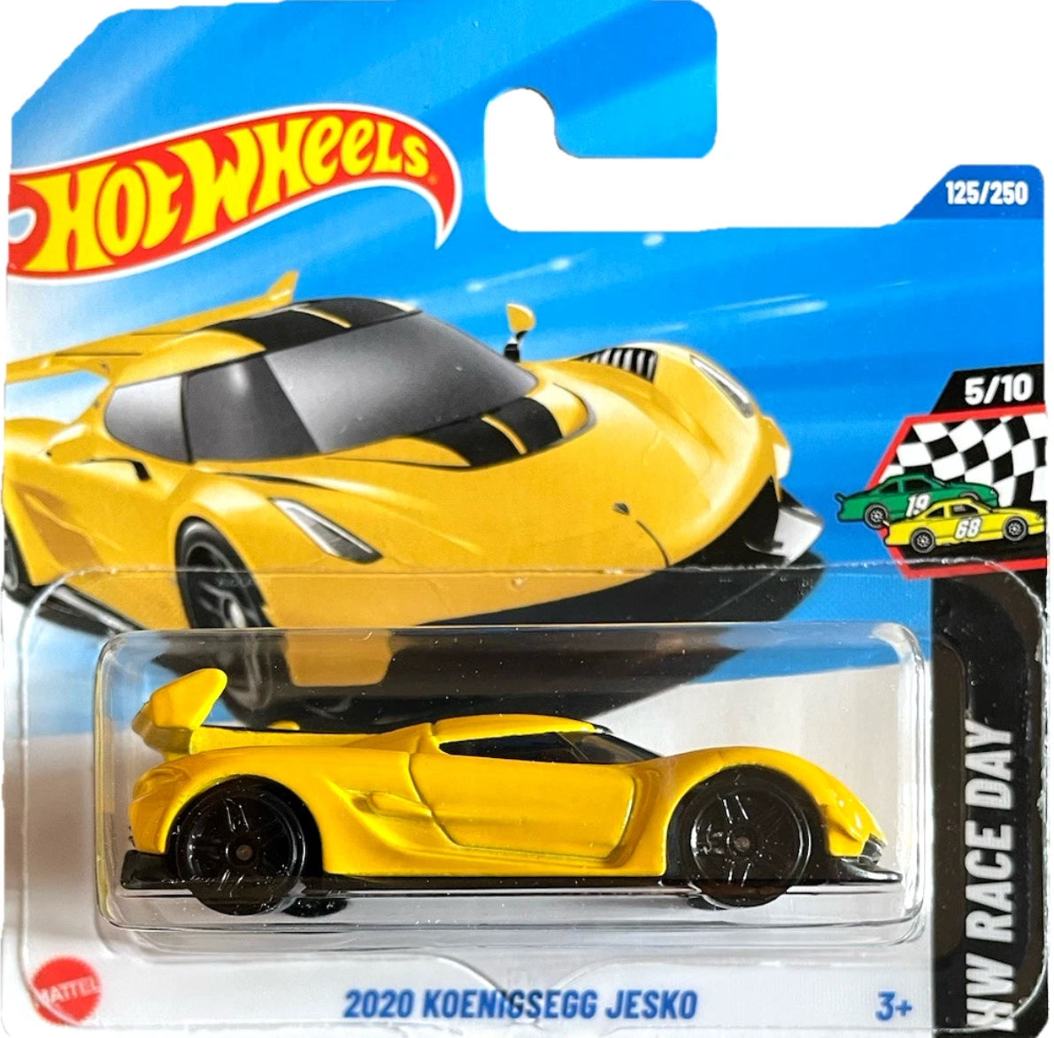 HOT WHEELS KOENIGSEGG - 2020 KOENIGSEGG JESKO gelb 5/10 HW RACE DAY 125/250