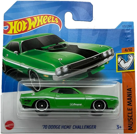 HOT WHEELS DODGE - 70 DODGE HEMI CHALLENGER 4/10 MUSCLE MANIA 123/250
