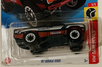 HOT WHEELS DODGE - 87 DODGE D100 5/5 HW DAREDEVILS 186/250