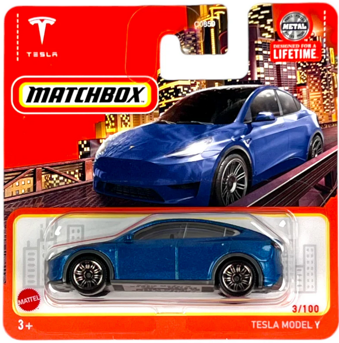 Matchbox TESLA - MODEL Y Blue 3/100 1:64