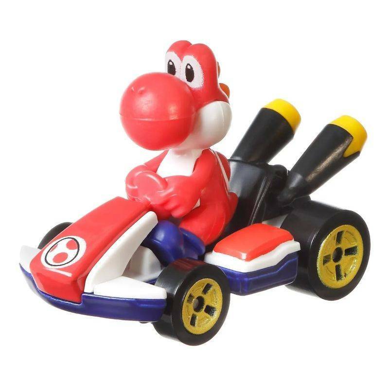 Hot Wheels Mario Kart - Red Yoshi Standard Kart