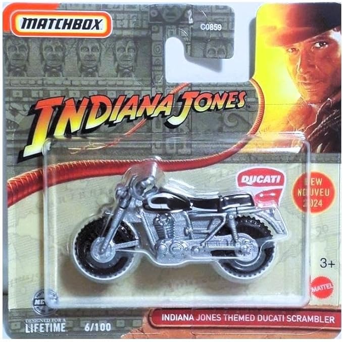 MATCHBOX INDIANA JONES  - THEMED DUCATI SCRAMBLER 06/100  1:64
