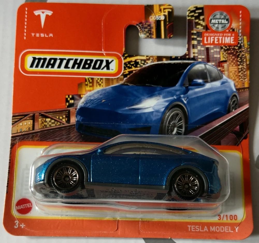 Matchbox TESLA  - MODEL Y Blue 3/100 1:64