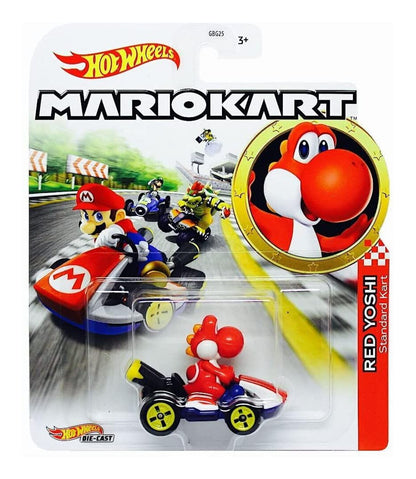 Hot Wheels Mario Kart - Red Yoshi Standard Kart