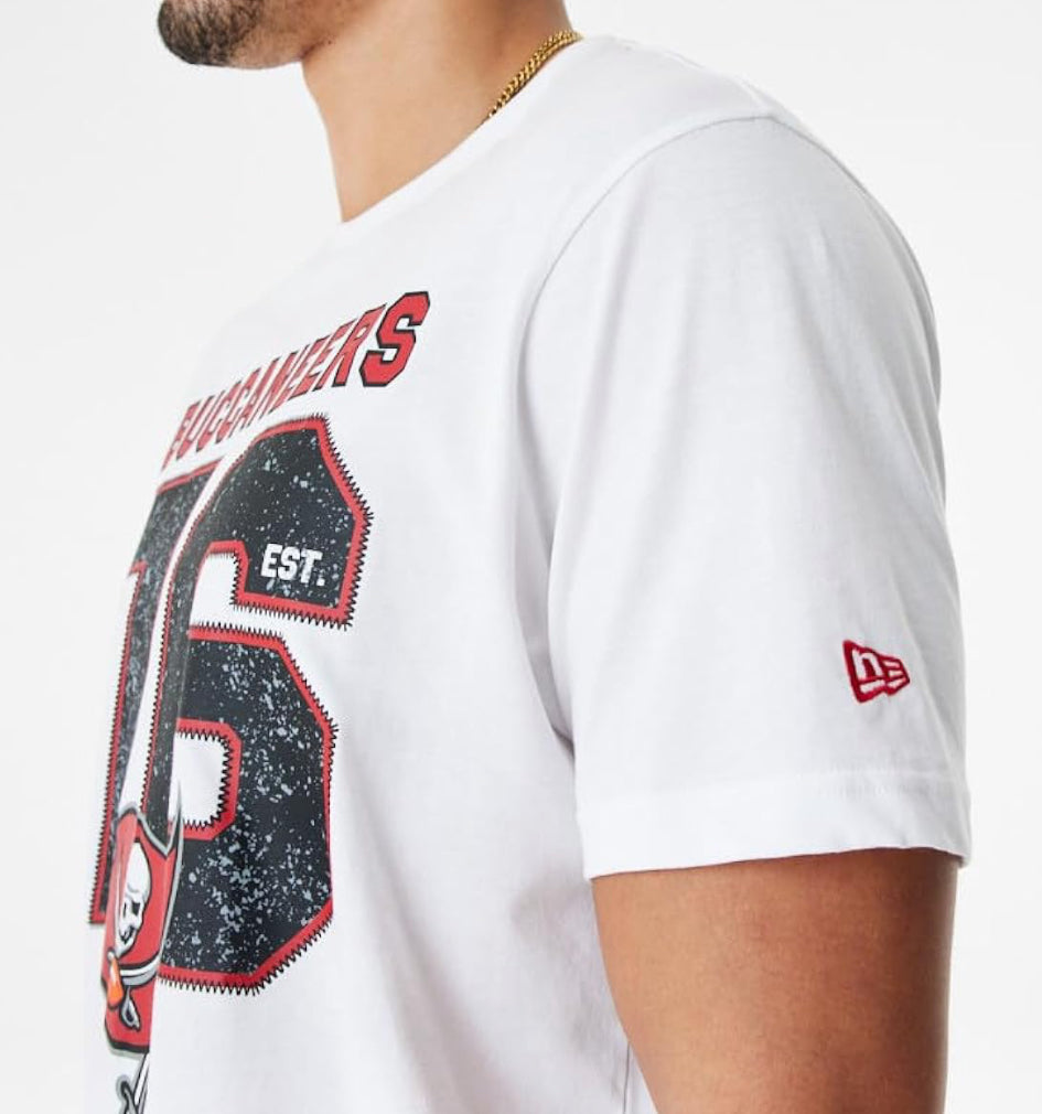 New Era NFL TAMPA BAY BUCCANEERS T-SHIRT Herren Gr. L WEISS