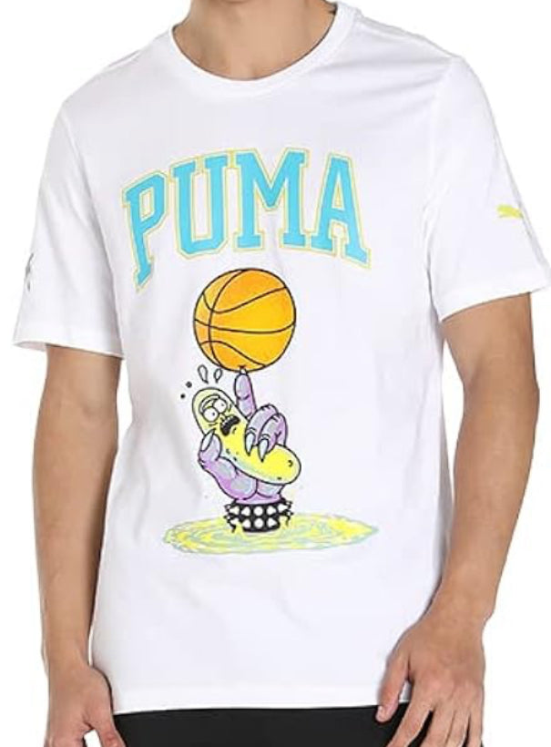 PUMA X RICK & MORTY T-SHIRT Herren Gr. S PICKLE RICK