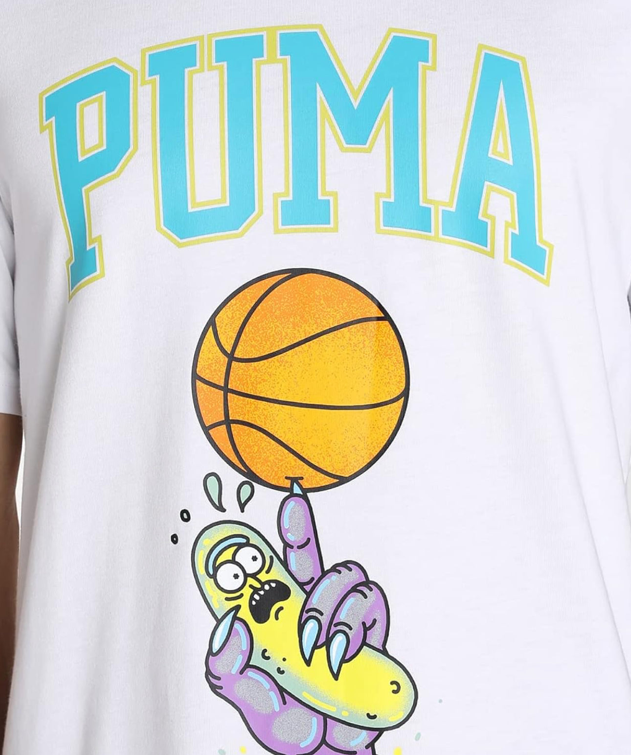 PUMA X RICK & MORTY T-SHIRT Herren Gr. S PICKLE RICK