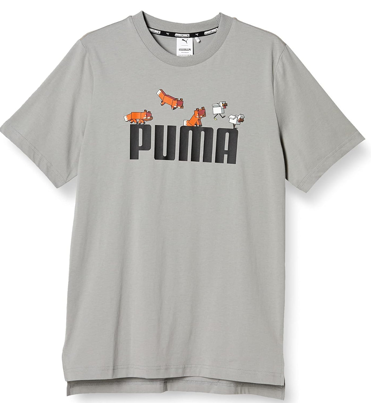 PUMA X MINECRAFT T-SHIRT Herren Gr. M GRAU