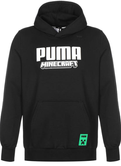 PUMA X MINECRAFT HOODIE Herren Gr. XL SWEATSHIRT SCHWARZ