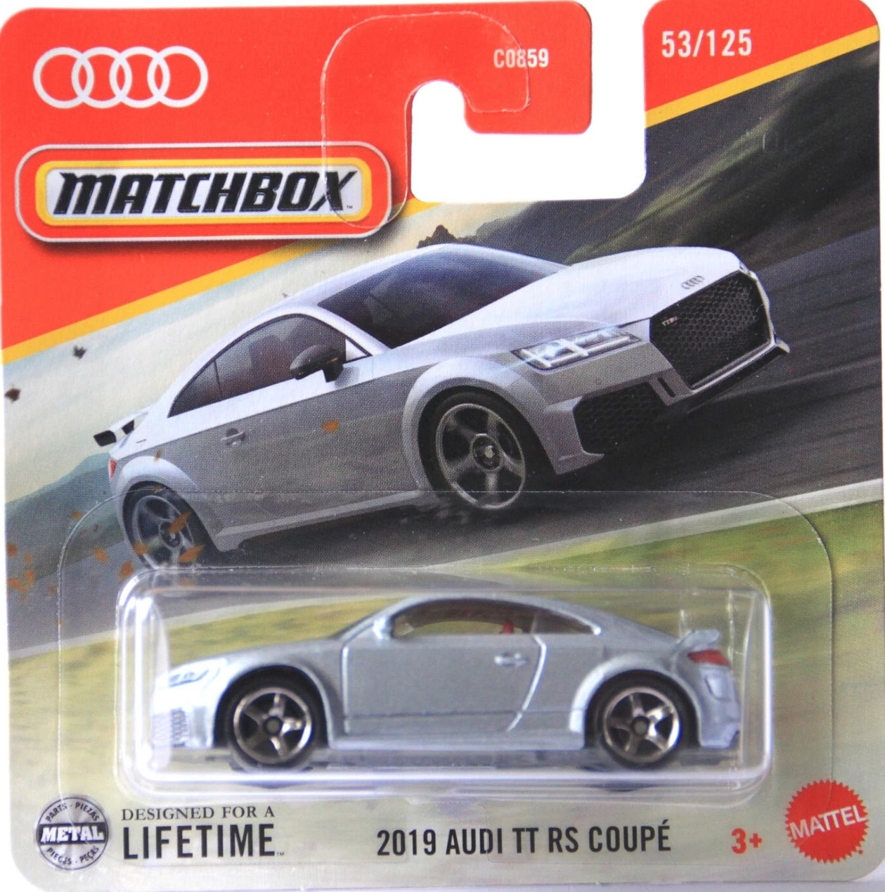Matchbox AUDI  - 2019 AUDI TT RS COUPÉ Silber 53/125  1:64