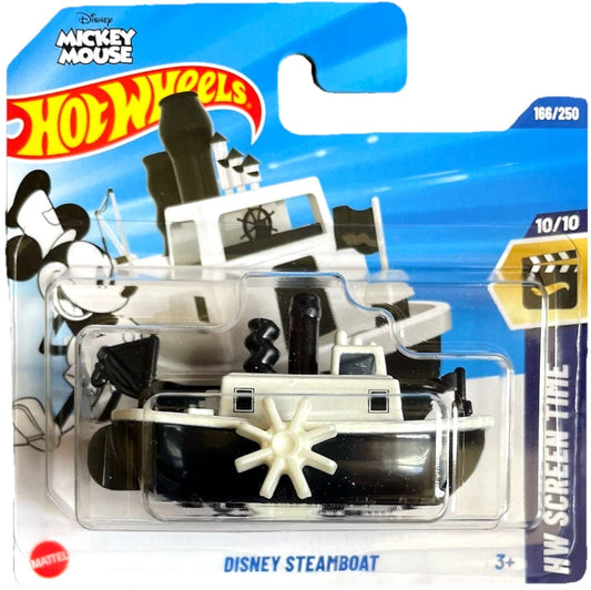 HOT WHEELS DISNEY MICKEY MOUSE  - DISNEY STEAM BOAT HW SCREEN TIME10/10 166/250 1:64