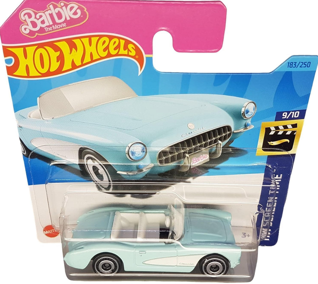 HOT WHEELS BARBIE  - 1956 CORVETTE HW SCREEN TIME 9/10 183/250 1:64