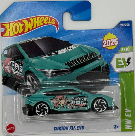 HOT WHEELS KIA - CUSTOM EV6 GRÜN 8/10 HW EV 120/250 1:64