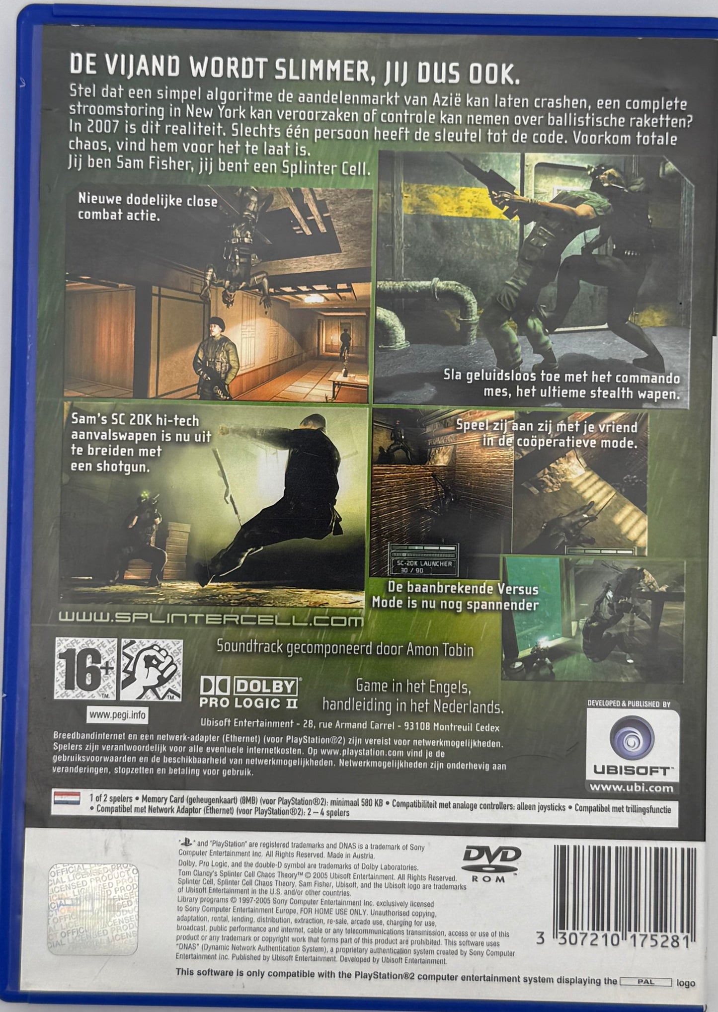 TOM CLANCY‘S SPLINTER CELL CHAOS THEORY - PLAYSTATION 2 (gebraucht)