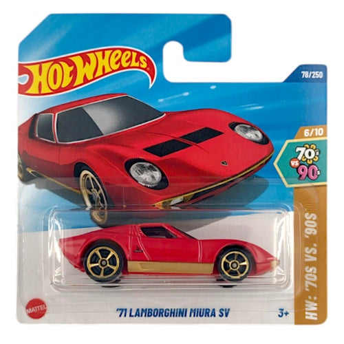 HOT WHEELS Lamborghini  - 71 LAMBORGHINI MIURA SV 6/10 HW ´70S VS. ´90S 78/250 1:64