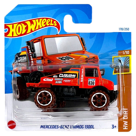 HOT WHEELS MERCEDES  - MERCEDES-BENZ UNIMOG 1300 1/10 HW RESCUE 9/250 1:64
