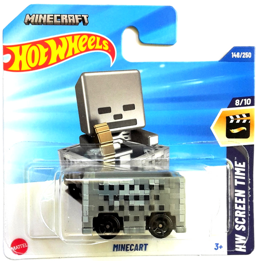 HOT WHEELS MINECRAFT  - MINECART HW SCREEN TIME 8/10 146/250 1:64